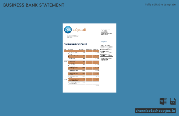 Geschäftsbericht der Qatar Islamic Bank (Word- und PDF-Beispiel)